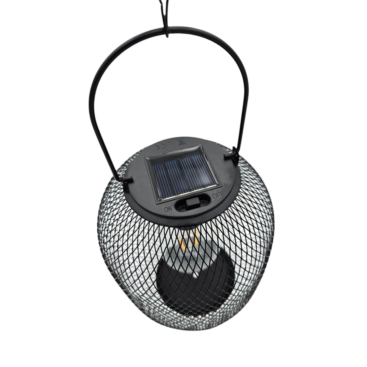 Solar light metal garden light garden lighting warm white black LED light