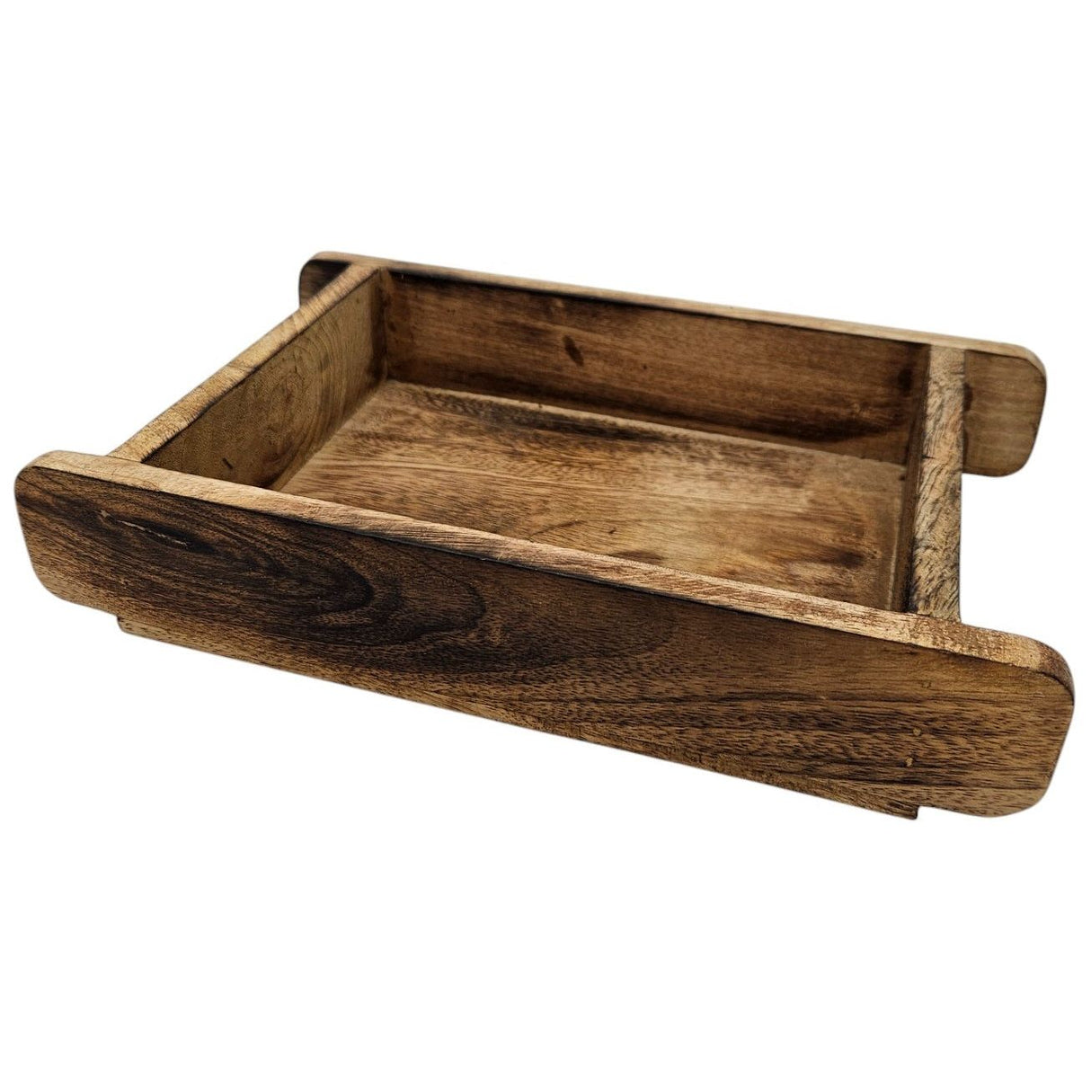 Wooden box brick shape mango wood brick strip shape box country house wooden box small 26x16cm