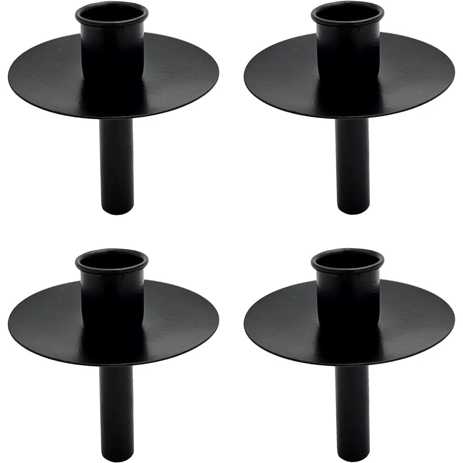 4 PIECES candle holders for bottles metal black candle bottle stick candle holder