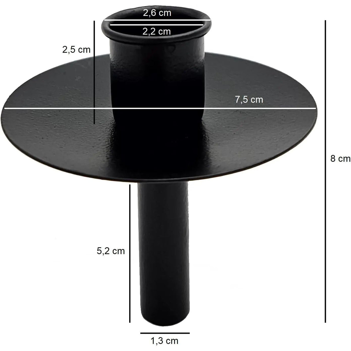 4 PIECES candle holders for bottles metal black candle bottle stick candle holder