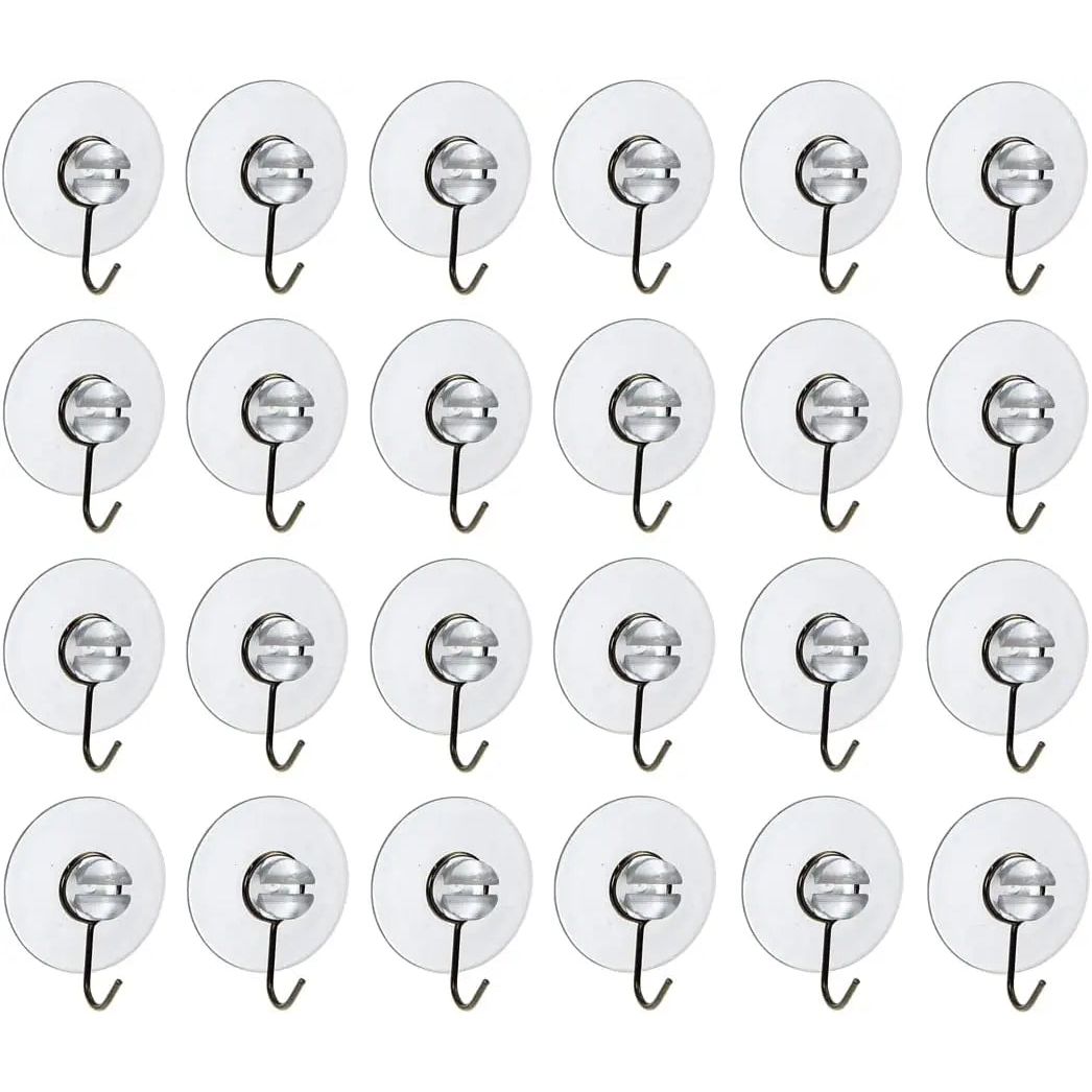 Suction cups 24 hooks transparent for window fairy lights suction cup suction hook Ø 4c