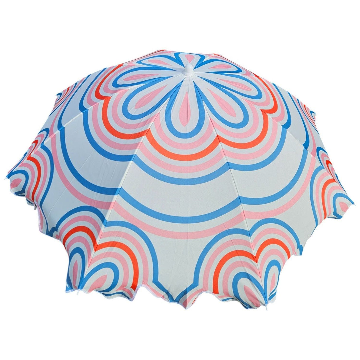 Parasol beach umbrella UV 30+ balcony umbrella green blue circles stripes