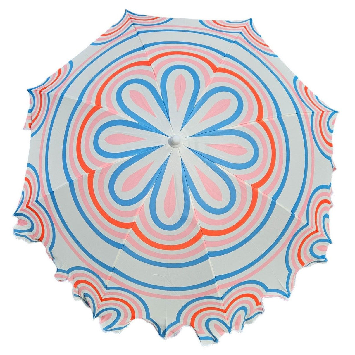 Parasol beach umbrella UV 30+ balcony umbrella green blue circles stripes