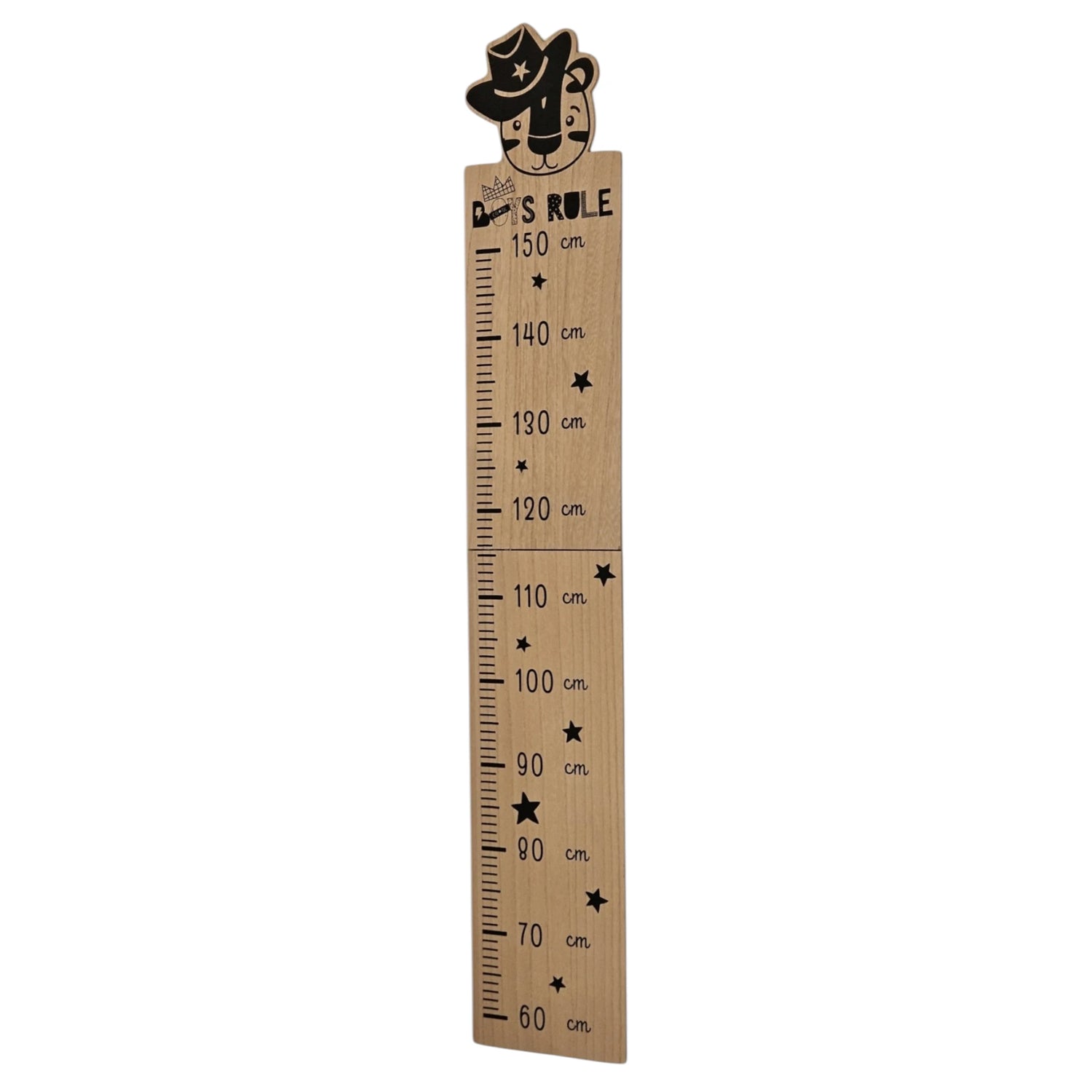 Messlatte Kinder Holz 60-150 cm Größenmesser Jungen und Mädchen Pandabär Tiger Zebra