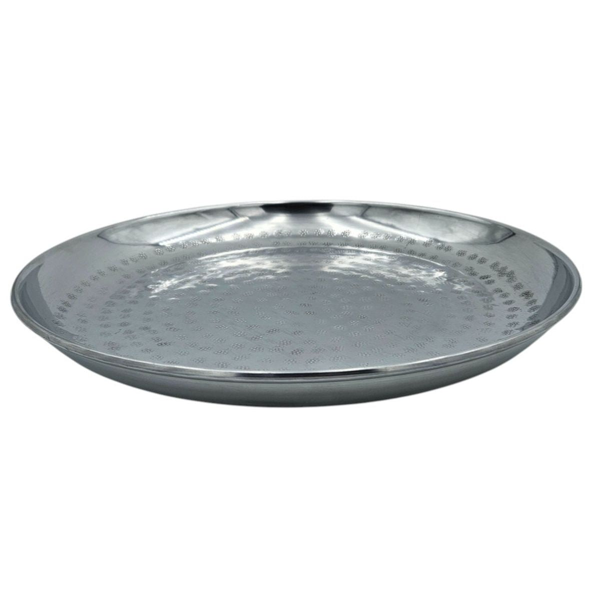 Decorative plate decorative bowl silver metal bowl hammered unique candle tray candle bowl