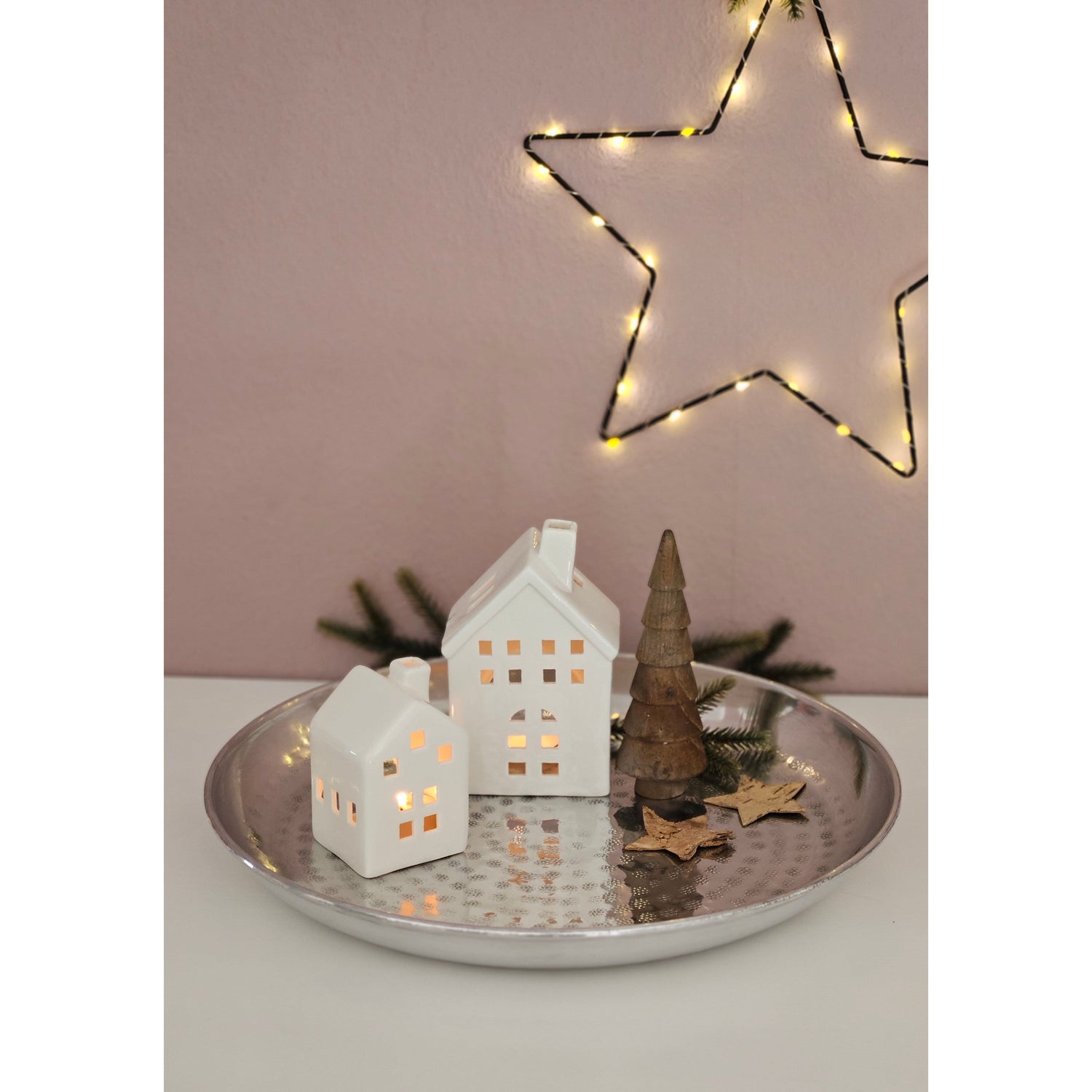 Decorative plate decorative bowl silver metal bowl hammered unique candle tray candle bowl