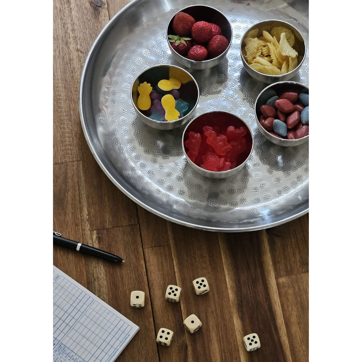 Decorative plate decorative bowl silver metal bowl hammered unique candle tray candle bowl