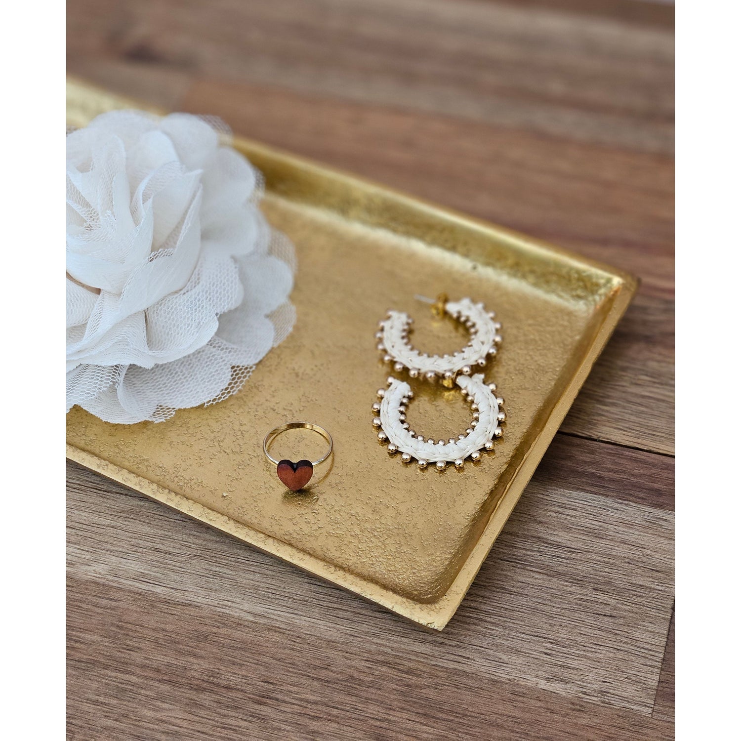 Tray decoration metal 44x13 cm gold candle tray decorative tray decorative bowl rectangular