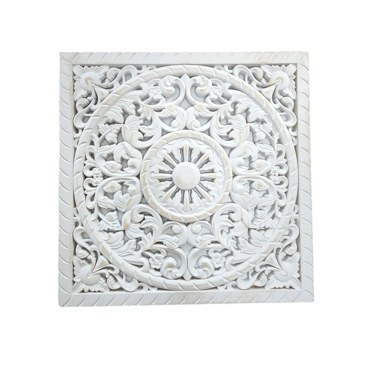 Wall ornament wood white 40 x 40 cm shabby country house ornament wooden ornament wooden picture