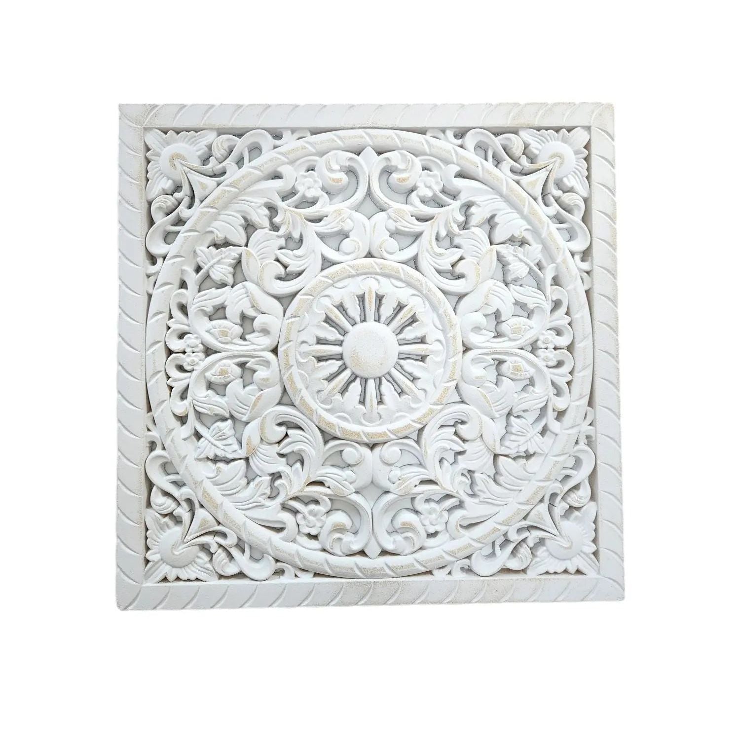 Wall ornament wood white 40 x 40 cm shabby country house ornament wooden ornament wooden picture