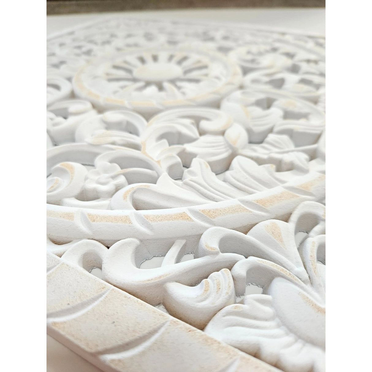 Wall ornament wood white 40 x 40 cm shabby country house ornament wooden ornament wooden picture