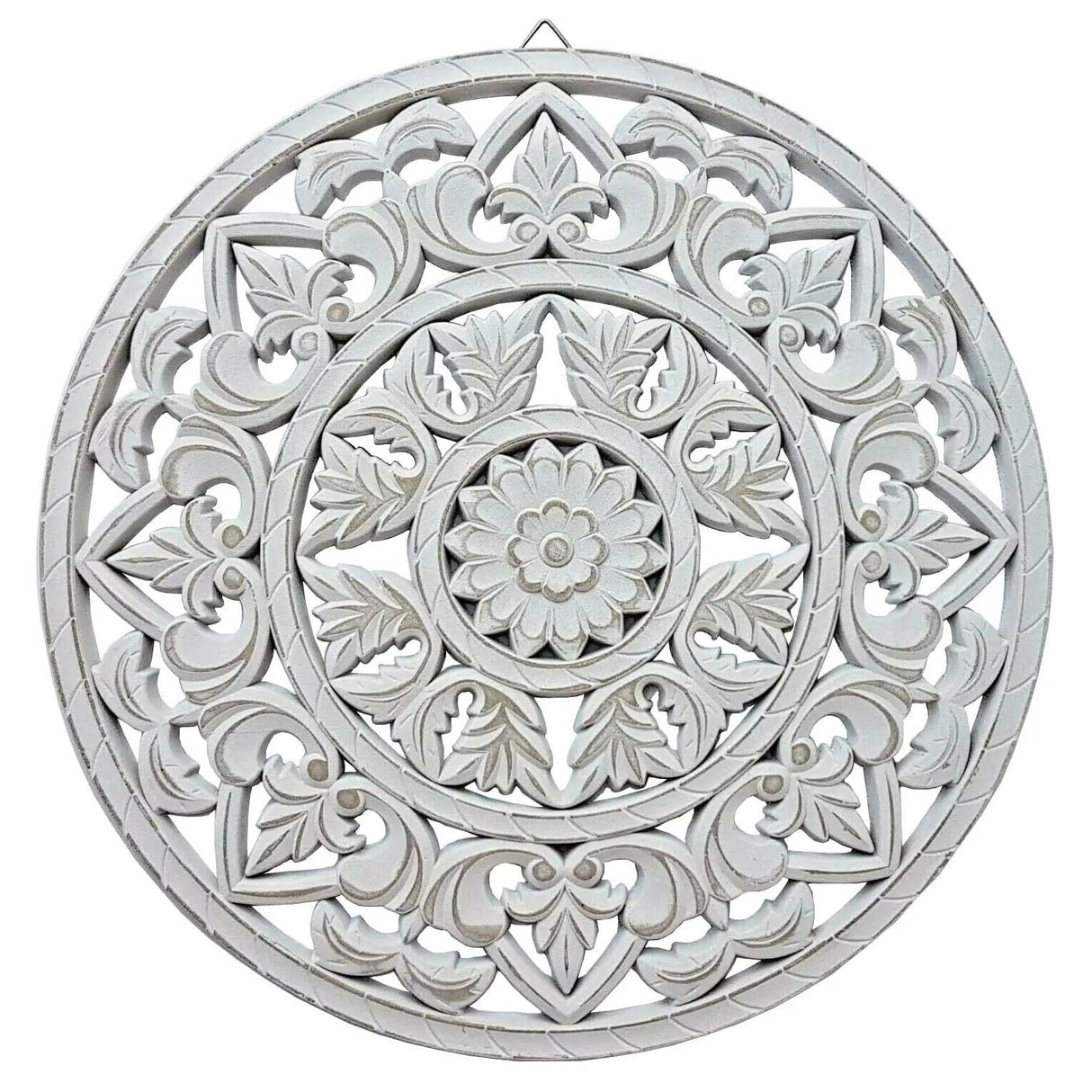 Ornament wooden picture wall ornament wood shabby white country house decoration mandala decoration