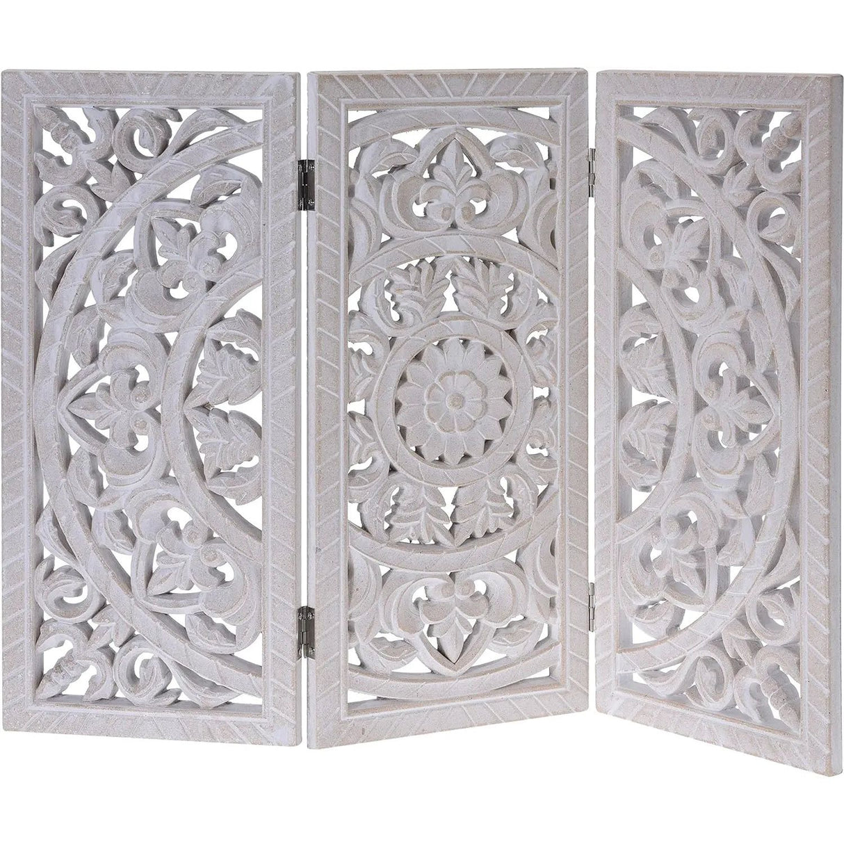 Wooden ornament white 60x45 cm shabby country house mandala wood wooden picture square ornament