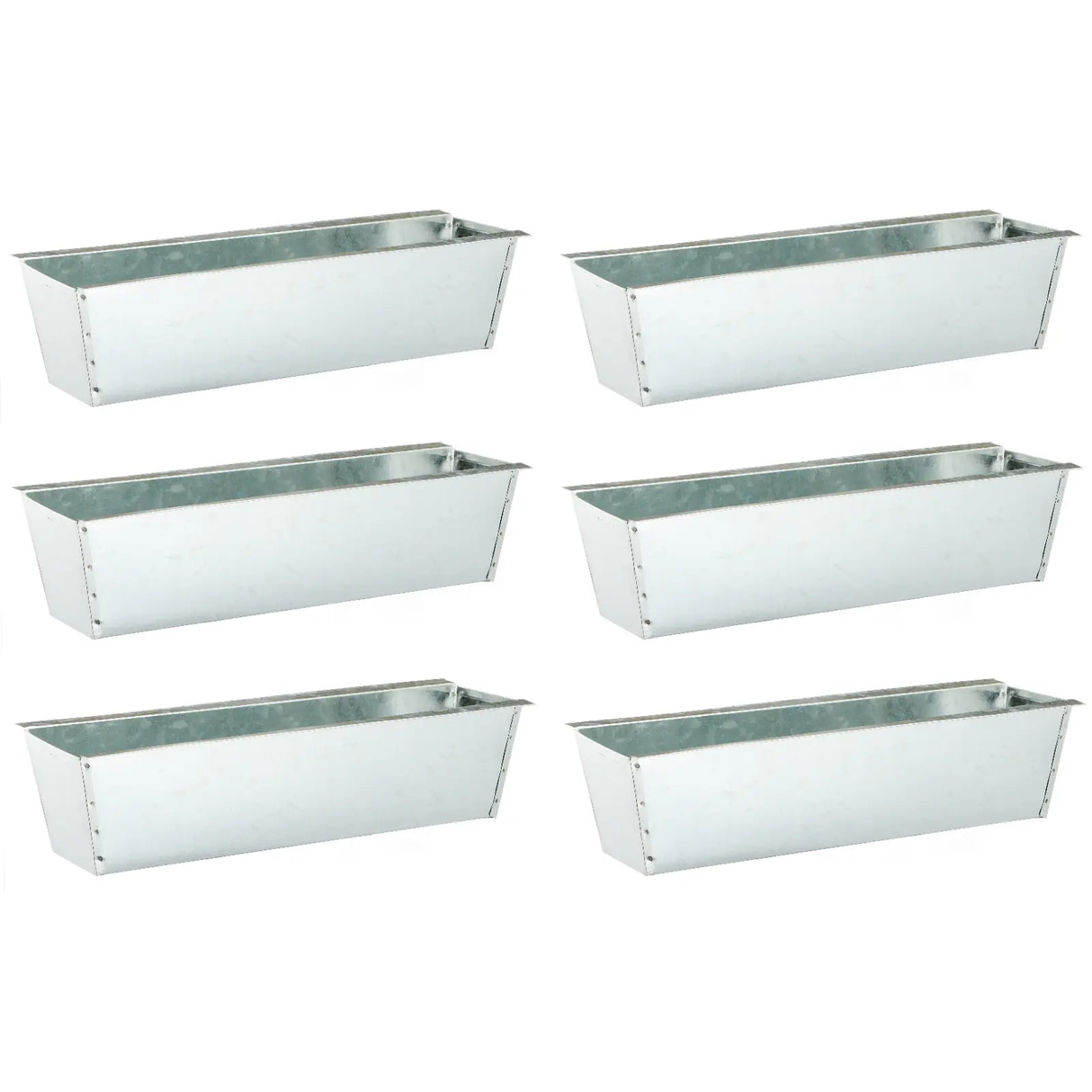 Plant boxes for pallets, pallet planters, pallet beds, flower boxes, zinc, 6 pieces