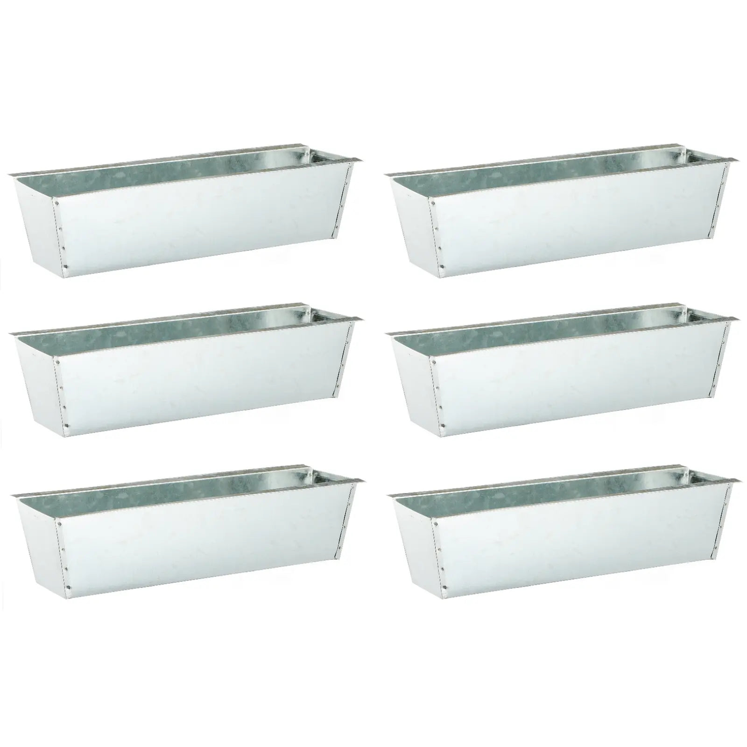 Plant boxes for pallets, pallet planters, pallet beds, flower boxes, zinc, 6 pieces