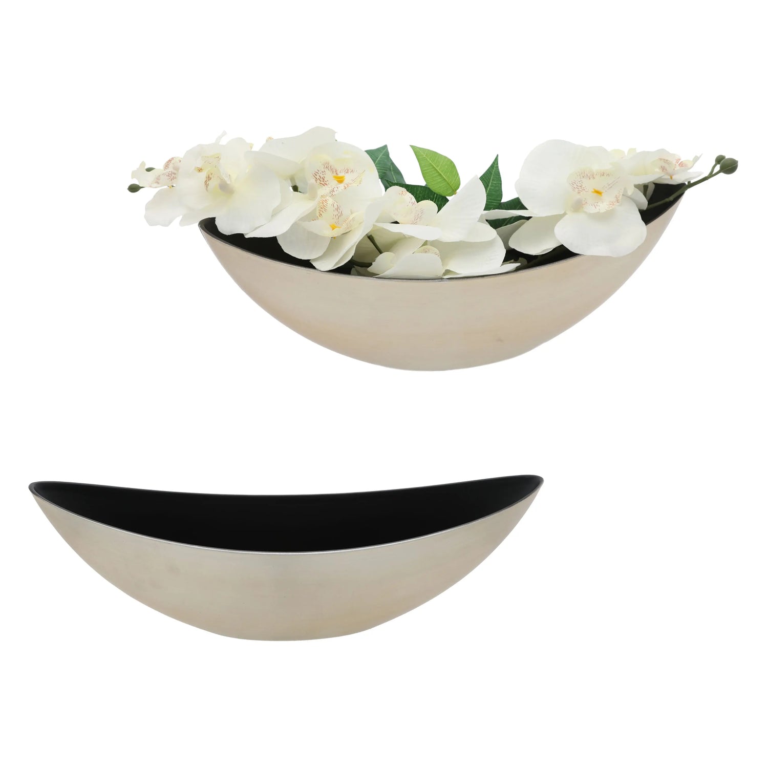 Plant bowl Olivia flowerpot champagne plastic dimensions: 33.5 x 11 cm small