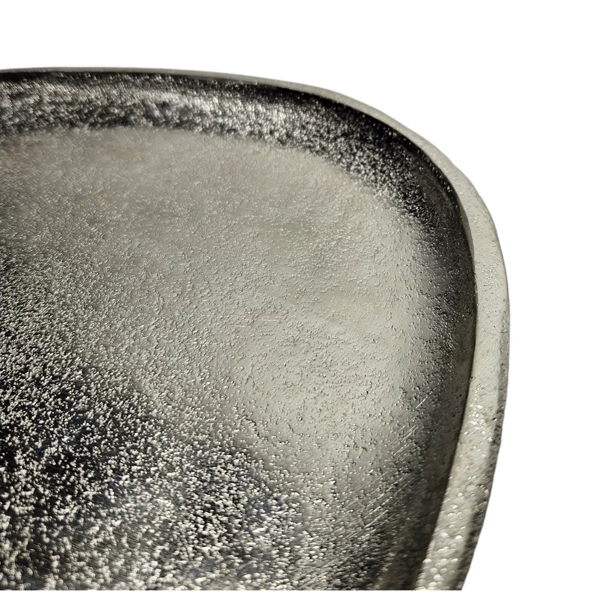 Decorative plate metal silver decorative bowl metal plate decorative bowl plate 20 x 18 cm