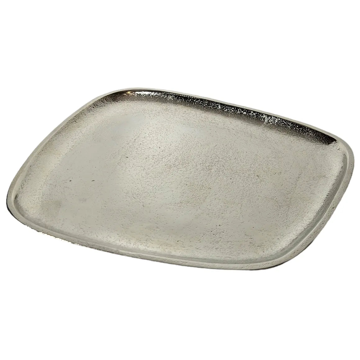 Decorative plate metal silver decorative bowl metal plate decorative bowl plate 25 x 22 cm