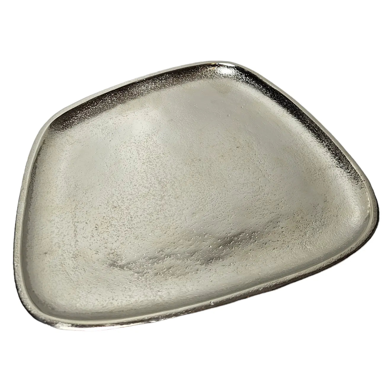 Decorative plate metal silver decorative bowl metal plate decorative bowl plate 25 x 22 cm
