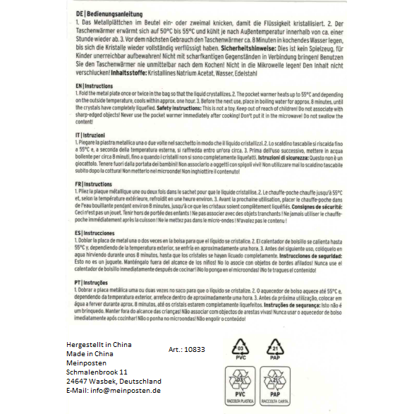 3 hand warmers, pocket warmers, pocket heaters, heat pads, warmers for dogs and cats, set of 3