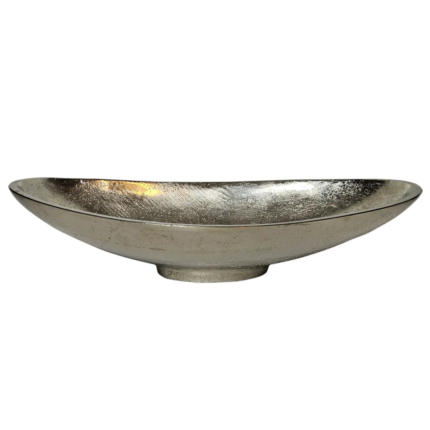 Decorative bowl metal silver bowl metal bowl oval decoration table decoration length 34 cm