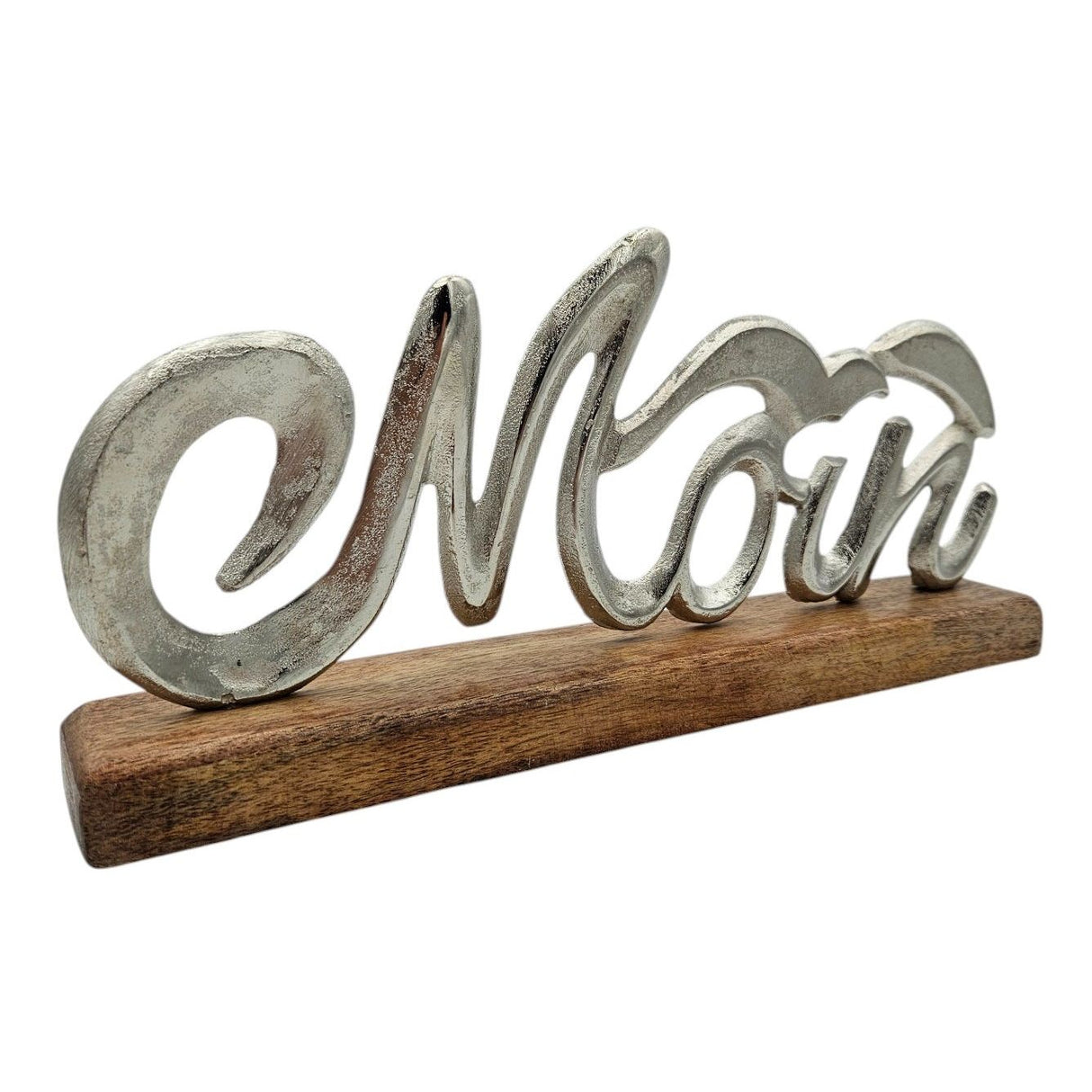 Moin Seagull lettering decorative lettering mango wood sign aluminum wood silver 33 cm
