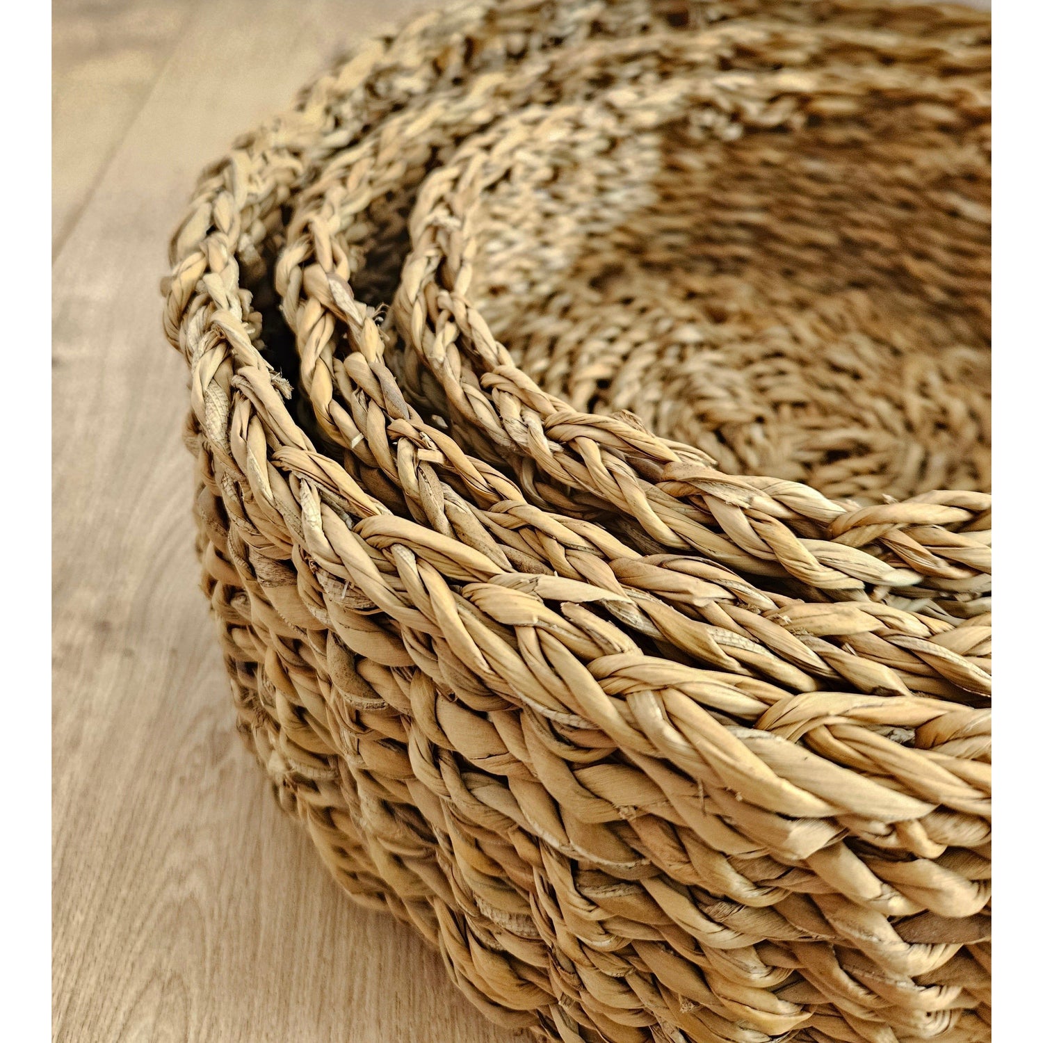 3 baskets round basket seagrass storage basket decorative basket natural brown round basket