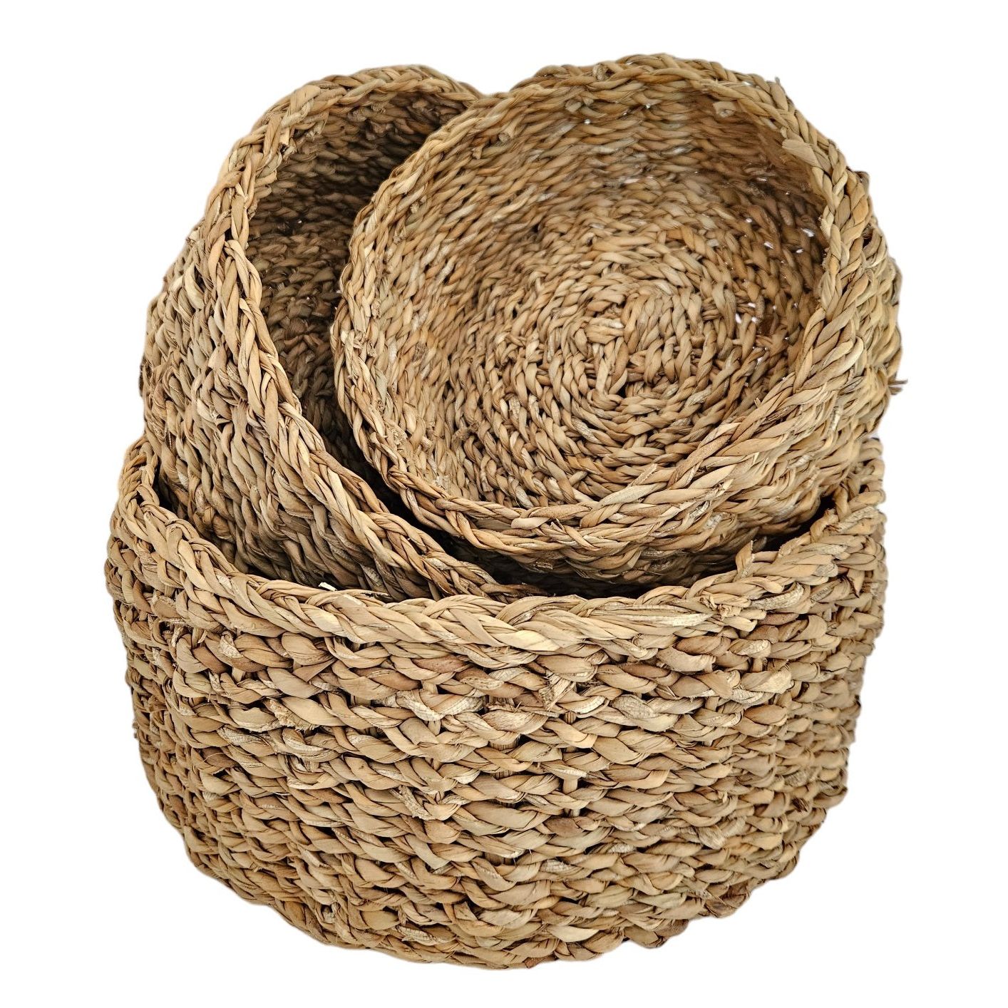 3 baskets round basket seagrass storage basket decorative basket natural brown round basket