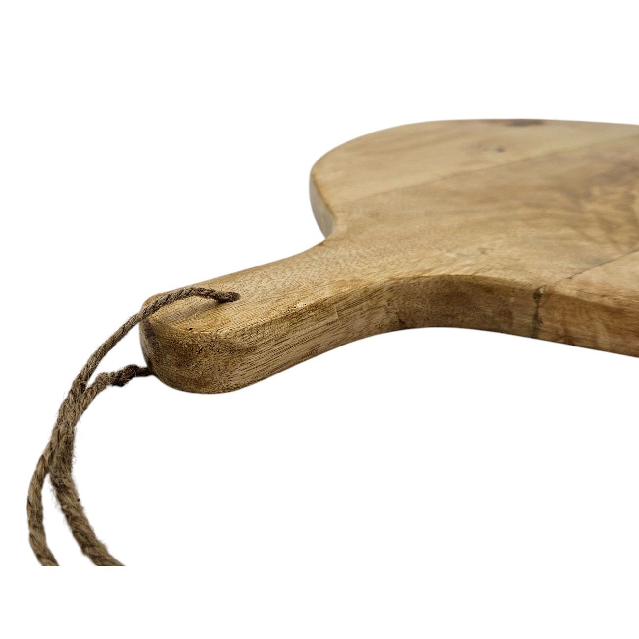 Serving tray round with handle mango wood 30 cm decorative tray cutting board