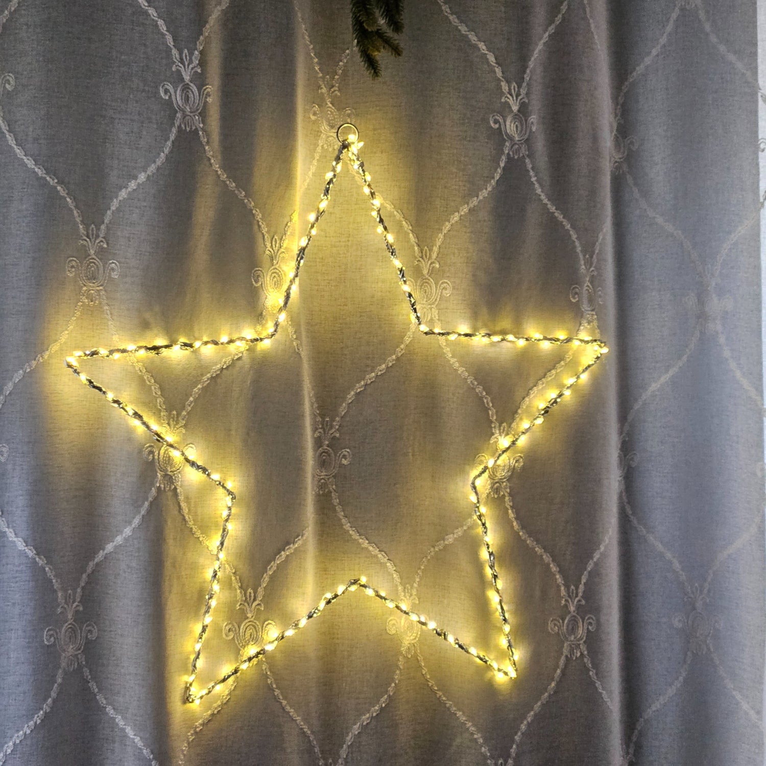 Weihnachtsstern Weihnachtsbeleuchtung XXL 50 cm 150 LED Stern Timer Batterie