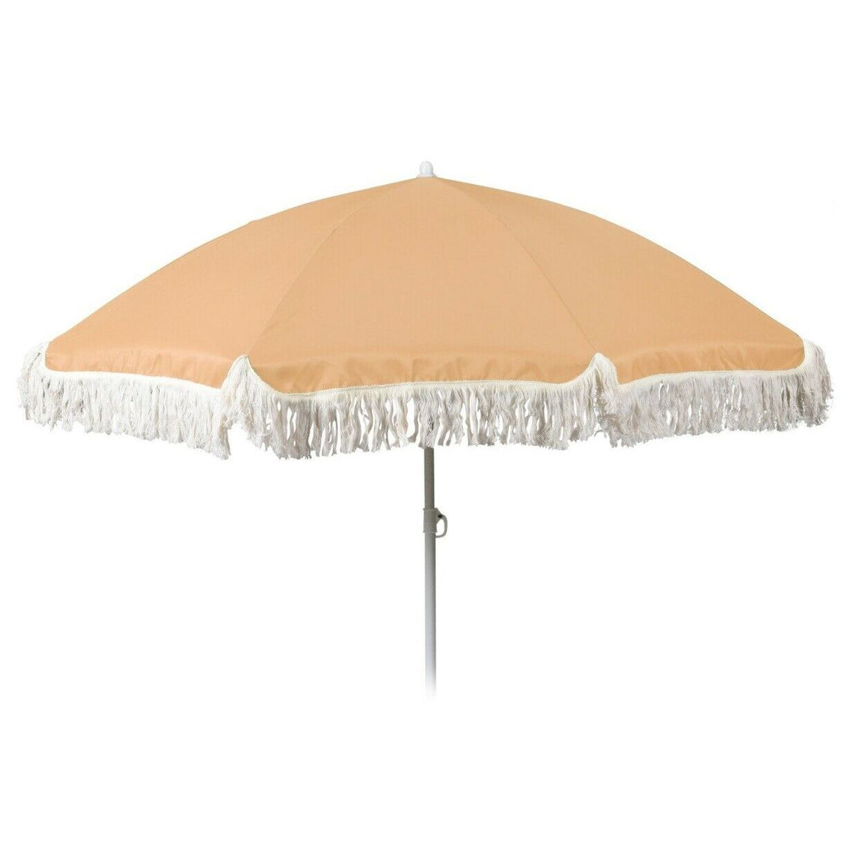 Parasol UV protection 30+ beach umbrella with fringes balcony umbrella umbrella Ø 155 cm sunny yellow