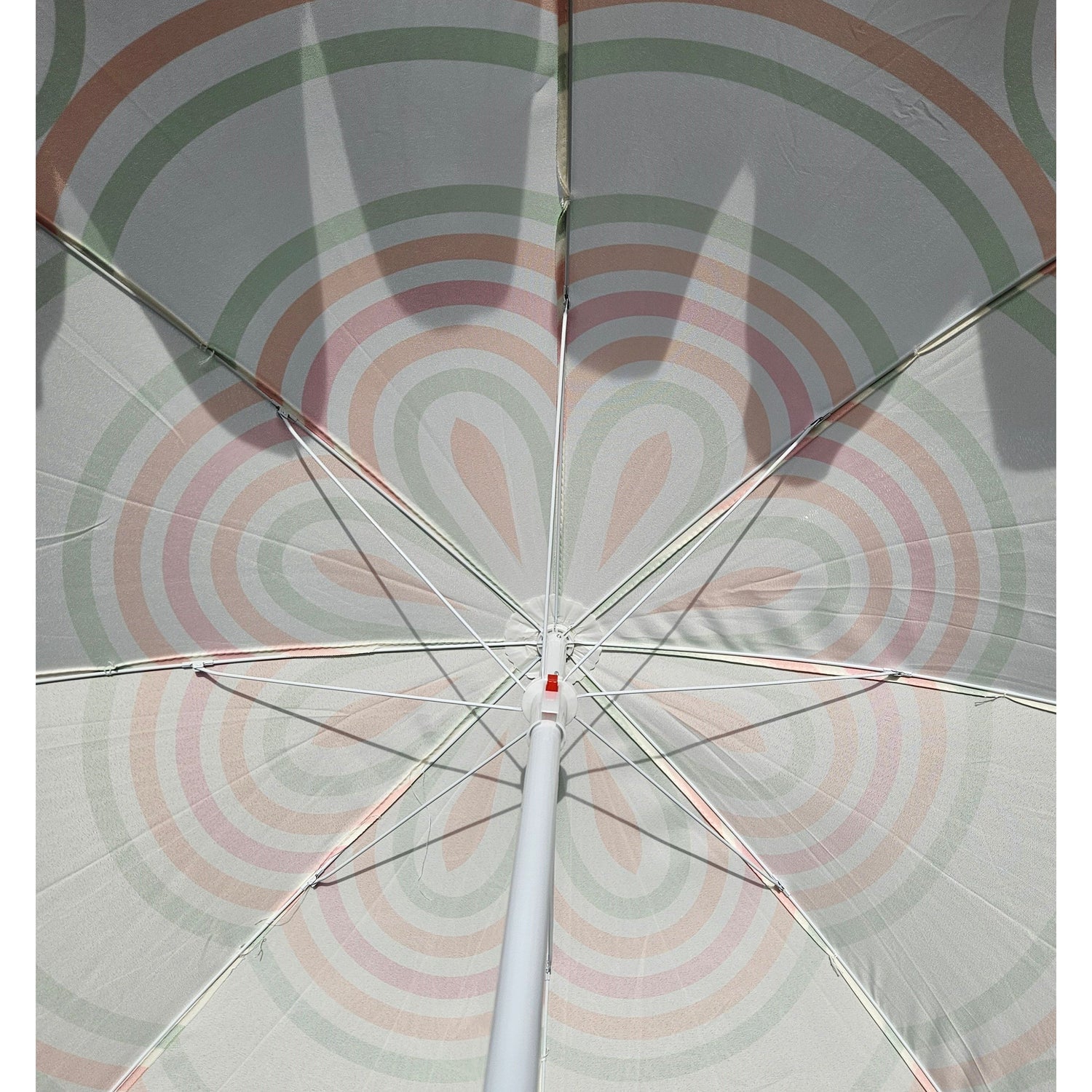 Parasol beach umbrella UV 30+ balcony umbrella green blue circles stripes