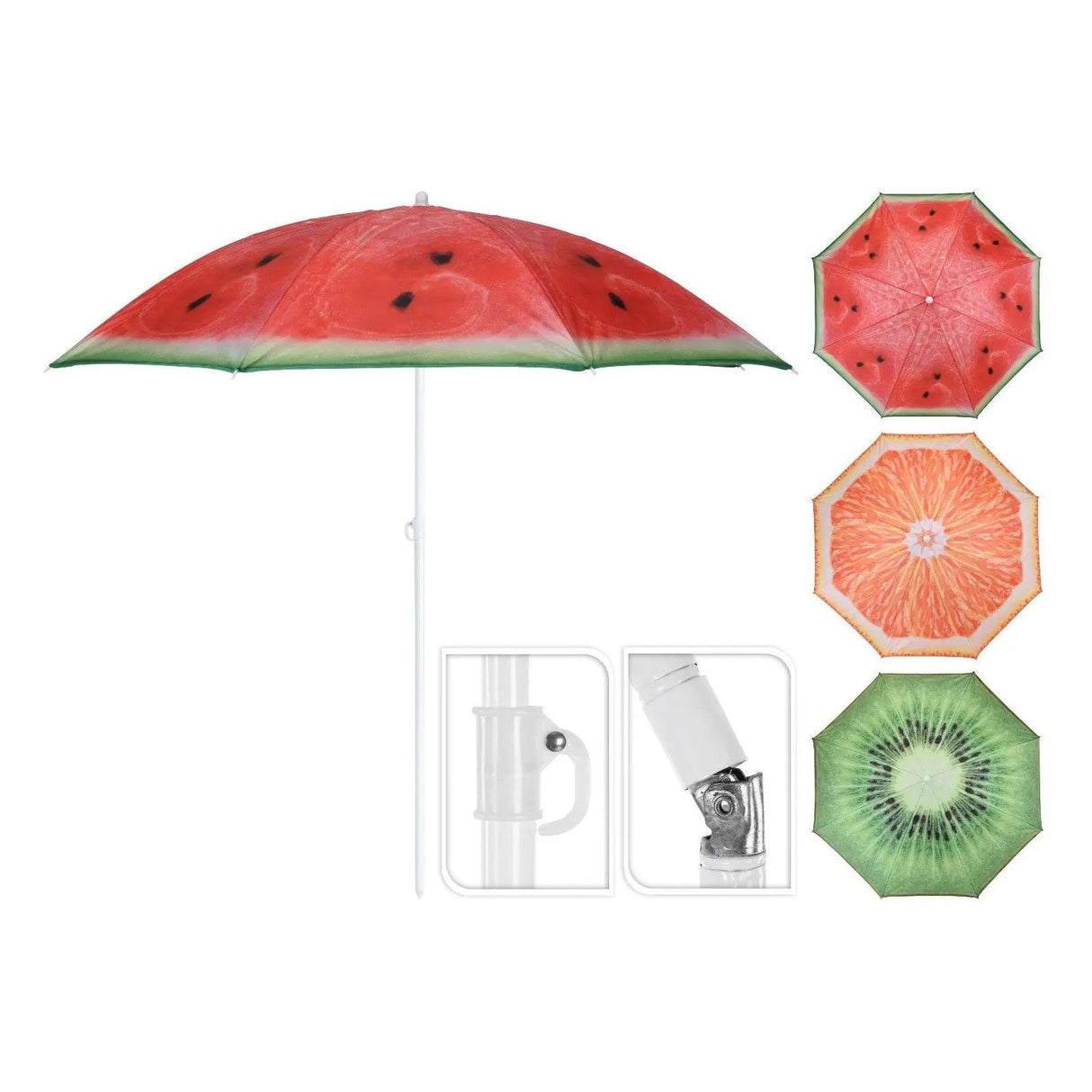 Parasol Ø 150 cm beach umbrella foldable umbrella balcony umbrella garden umbrella orange