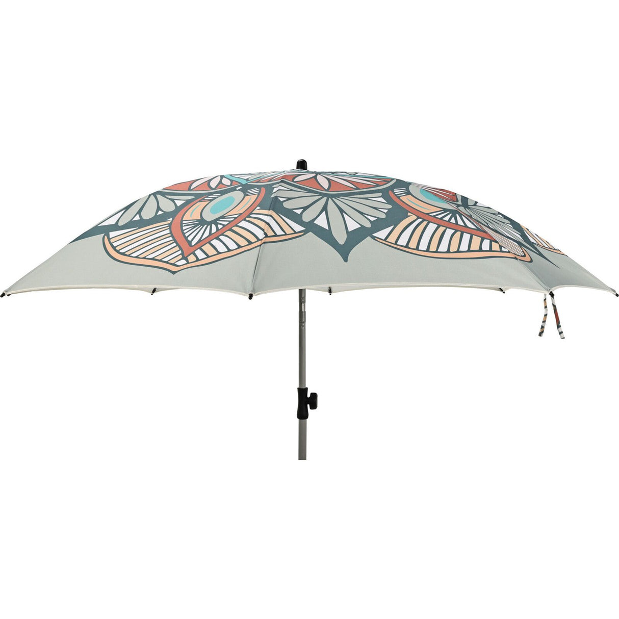 Parasol beach umbrella Marrakech grey UV 50+ foldable 180 cm including protective cover