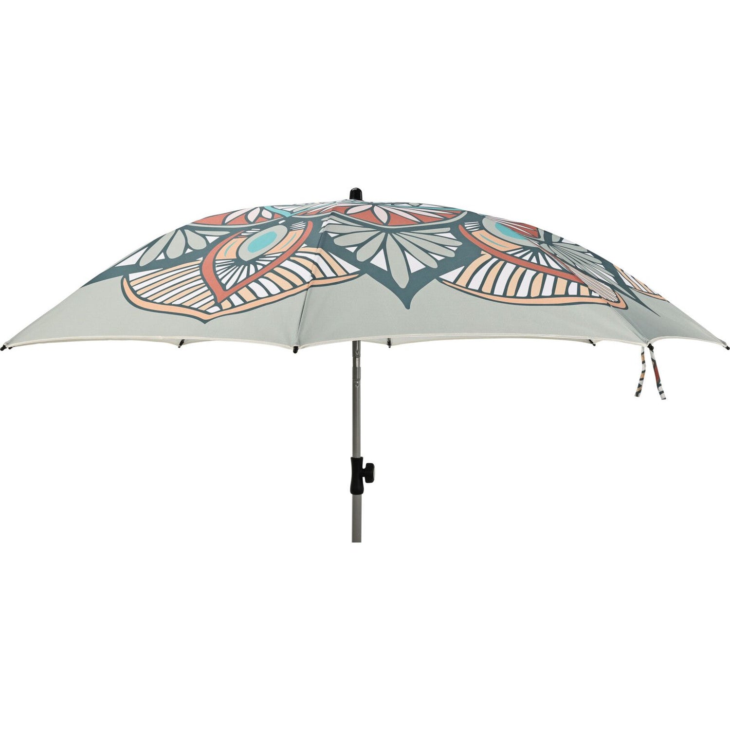 Parasol beach umbrella Marrakech grey UV 50+ foldable 180 cm including protective cover