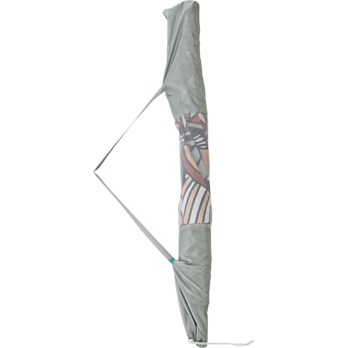 Parasol beach umbrella Marrakech grey UV 50+ foldable 180 cm including protective cover