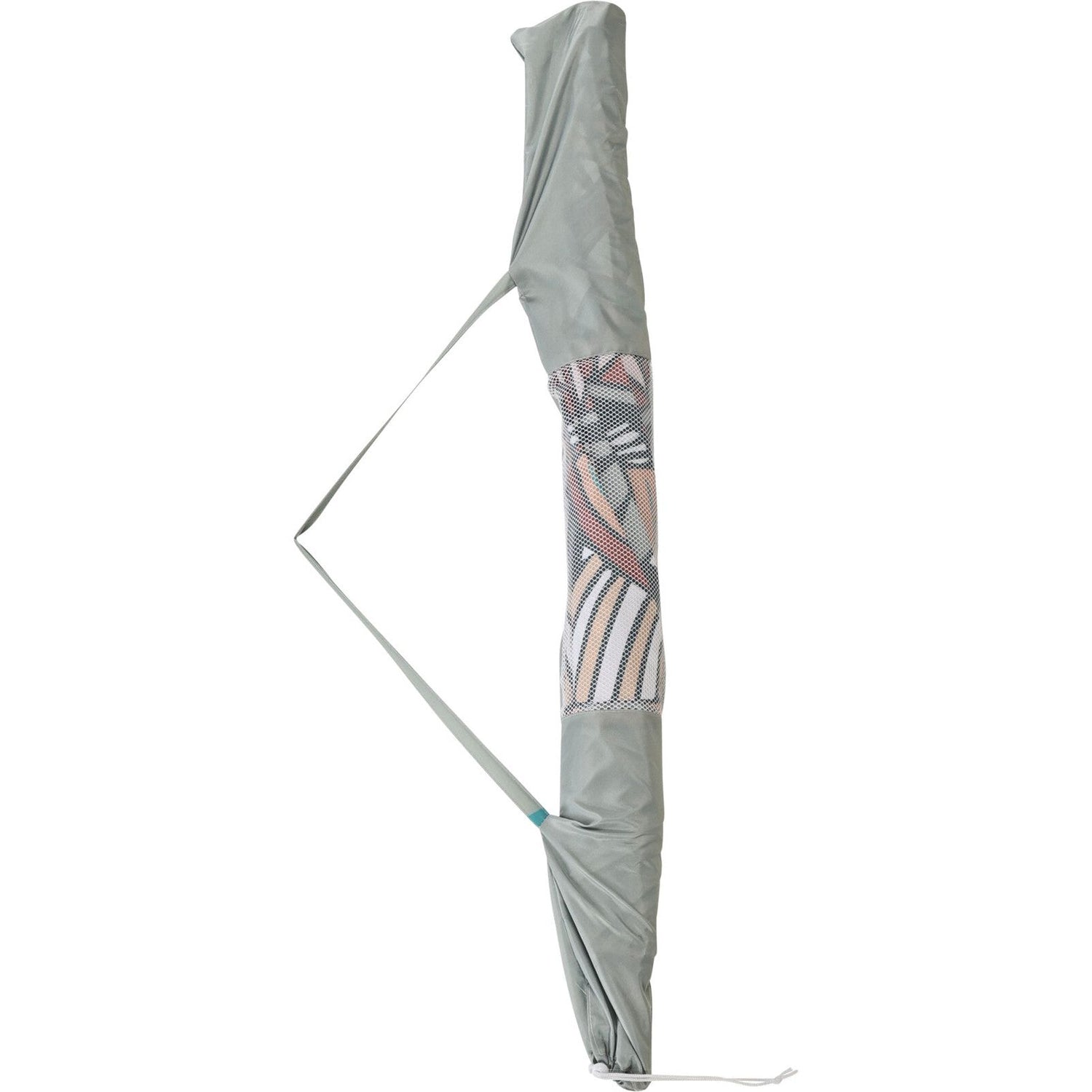 Parasol beach umbrella Marrakech grey UV 50+ foldable 180 cm including protective cover