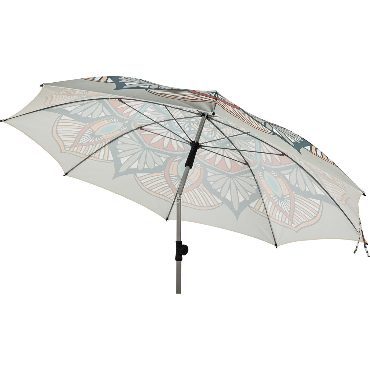 Parasol beach umbrella Marrakech grey UV 50+ foldable 180 cm including protective cover