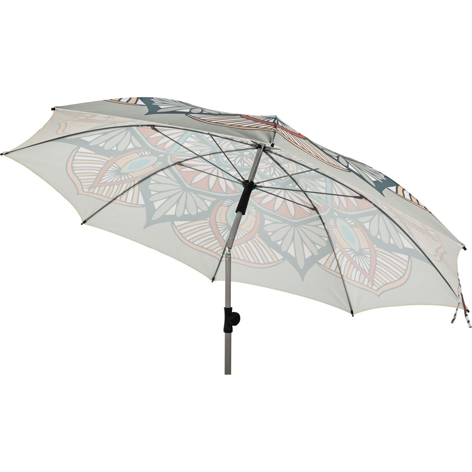 Parasol beach umbrella Marrakech grey UV 50+ foldable 180 cm including protective cover