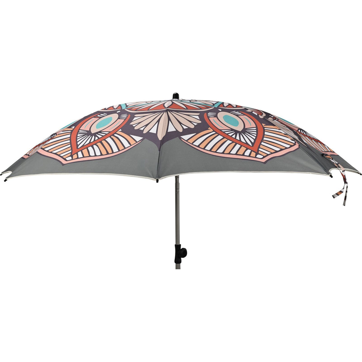 Parasol beach umbrella Marrakech grey UV 50+ foldable 180 cm including protective cover