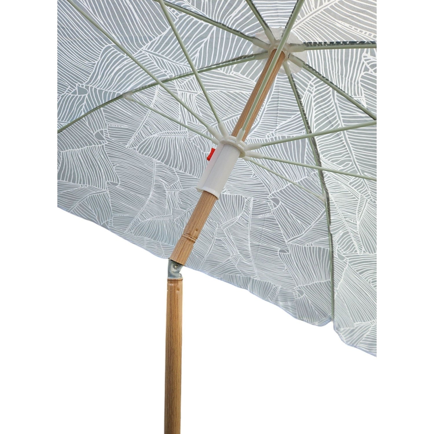 Parasol beach umbrella balcony umbrella green cream brown 160 cm UV protection 30+