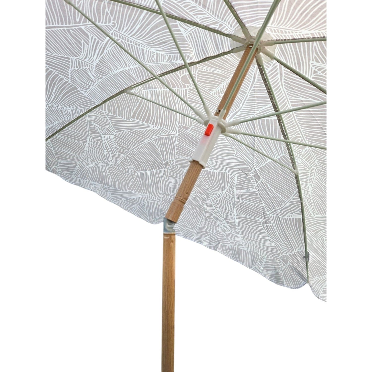 Parasol beach umbrella balcony umbrella green cream brown 160 cm UV protection 30+