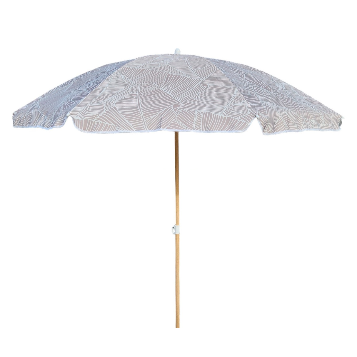Parasol beach umbrella balcony umbrella green cream brown 160 cm UV protection 30+