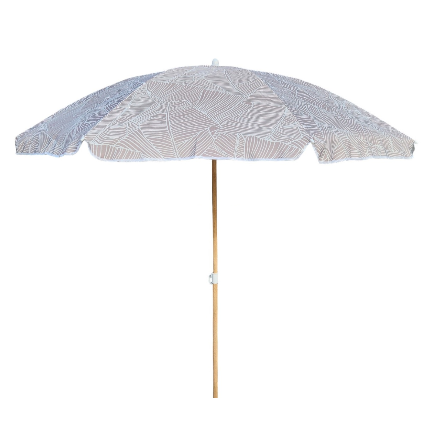 Parasol beach umbrella balcony umbrella green cream brown 160 cm UV protection 30+