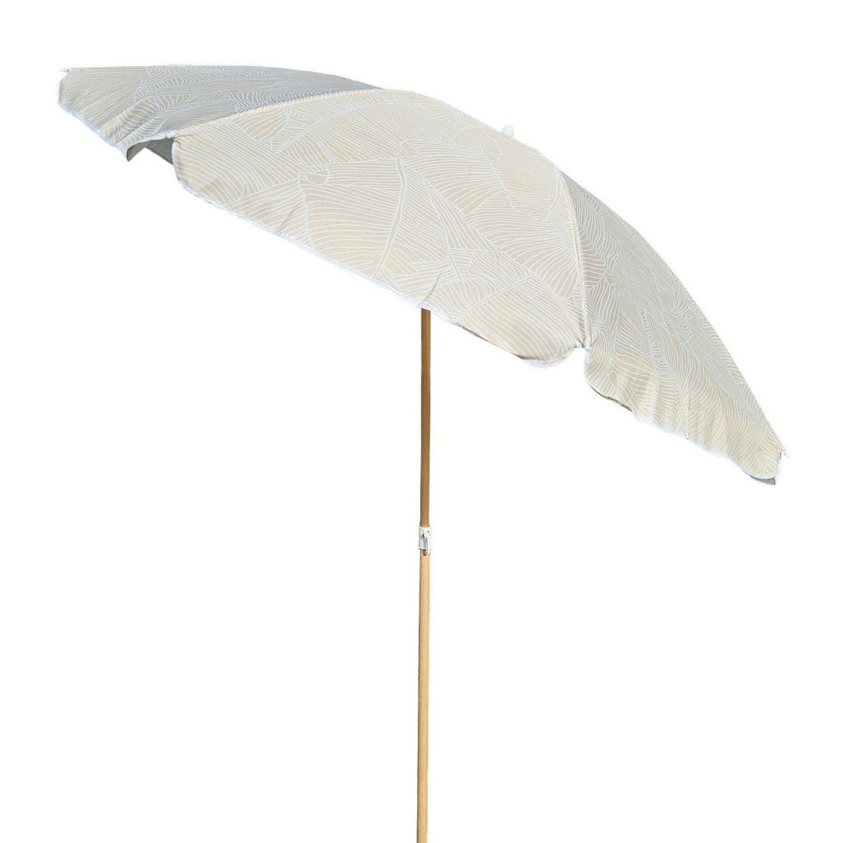 Parasol beach umbrella balcony umbrella green cream brown 160 cm UV protection 30+