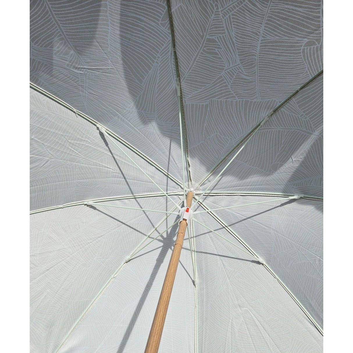 Parasol beach umbrella balcony umbrella green cream brown 160 cm UV protection 30+