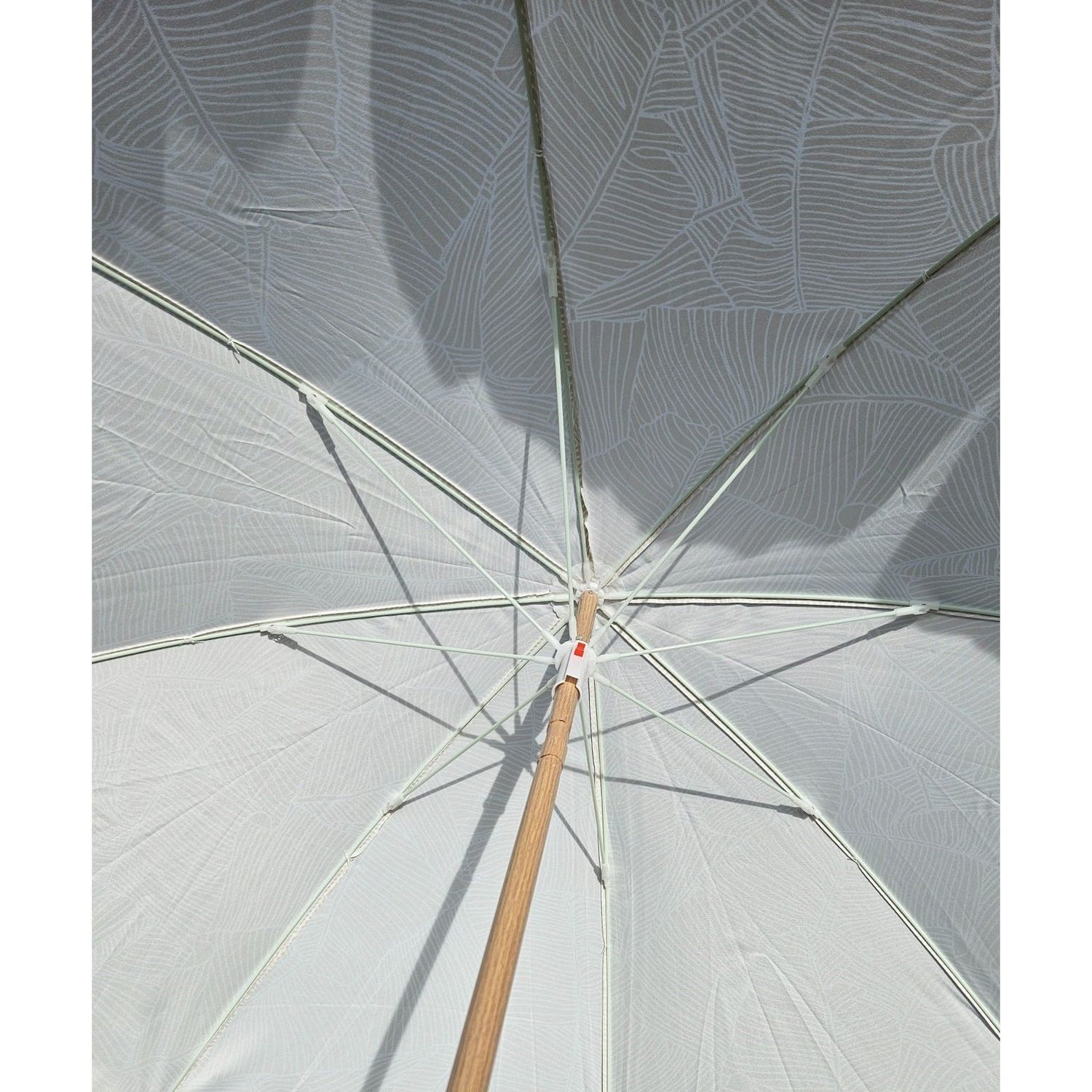 Parasol beach umbrella balcony umbrella green cream brown 160 cm UV protection 30+