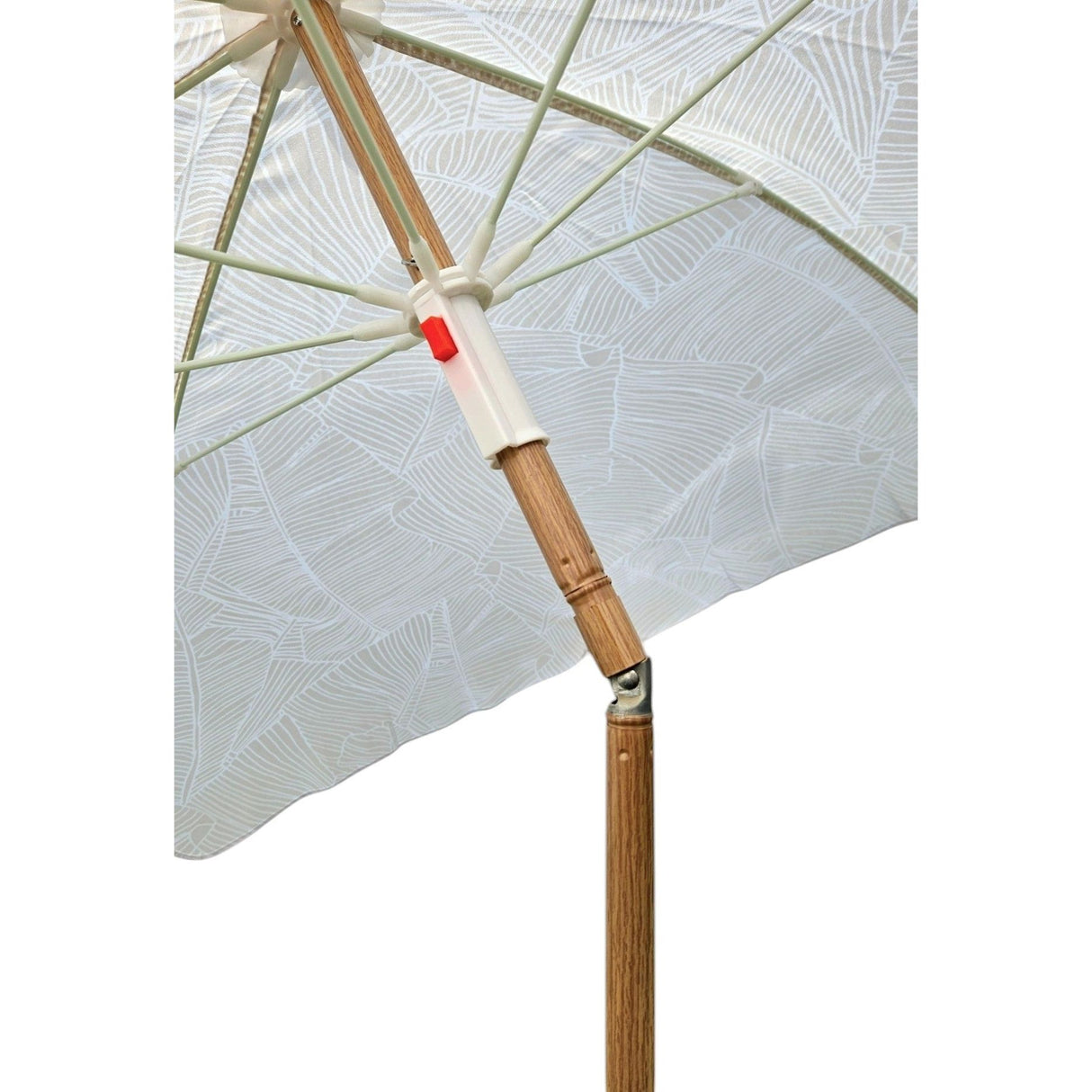 Parasol beach umbrella balcony umbrella green cream brown 160 cm UV protection 30+