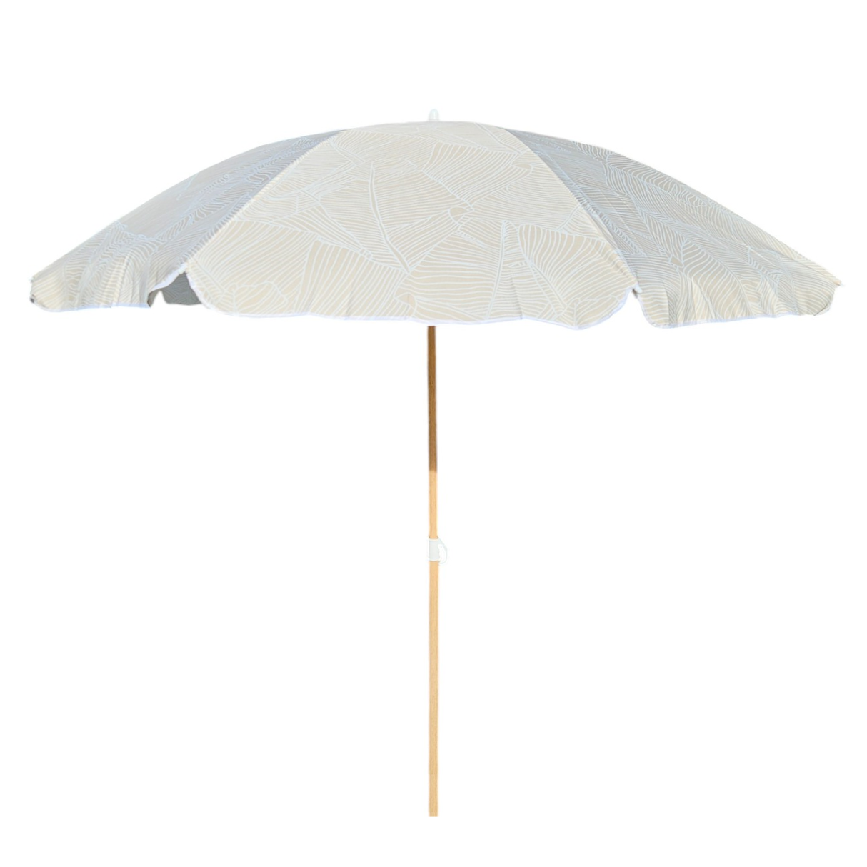 Parasol beach umbrella balcony umbrella green cream brown 160 cm UV protection 30+