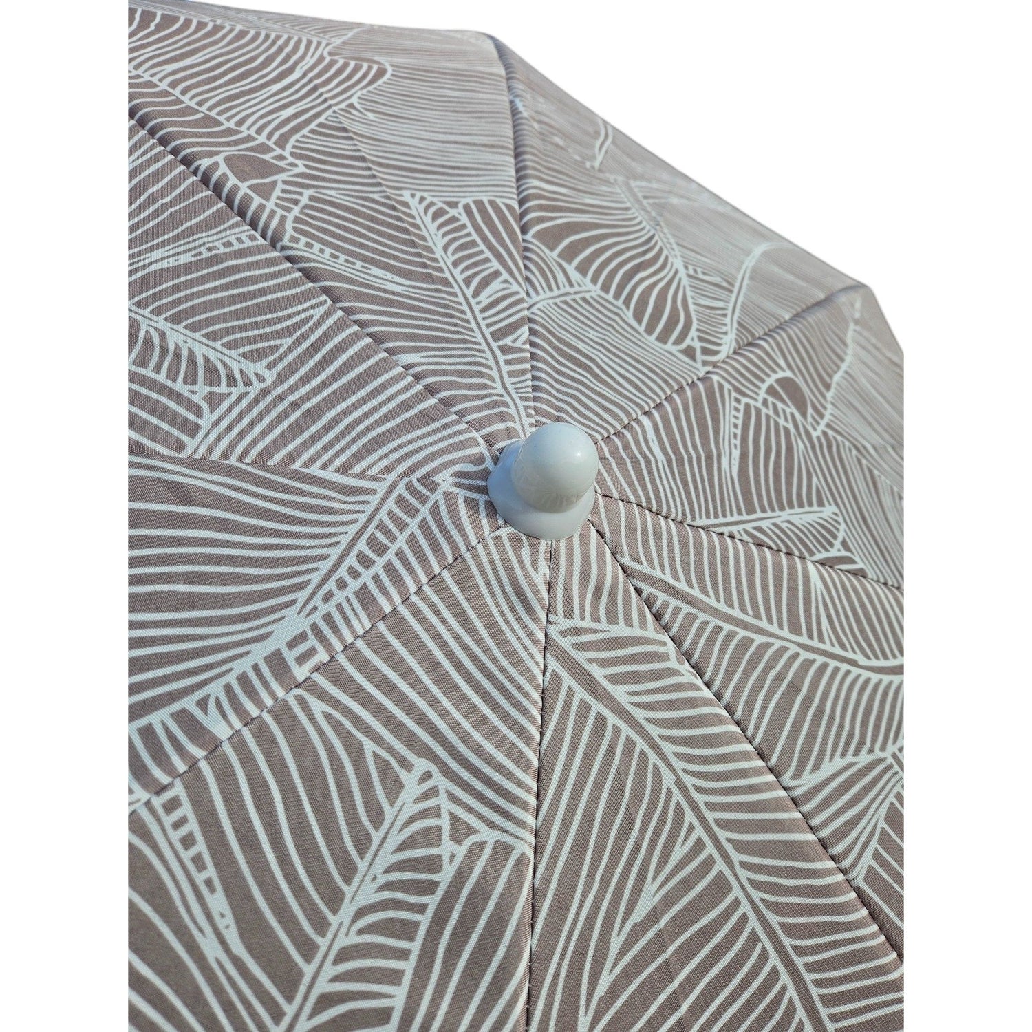 Parasol beach umbrella balcony umbrella green cream brown 160 cm UV protection 30+